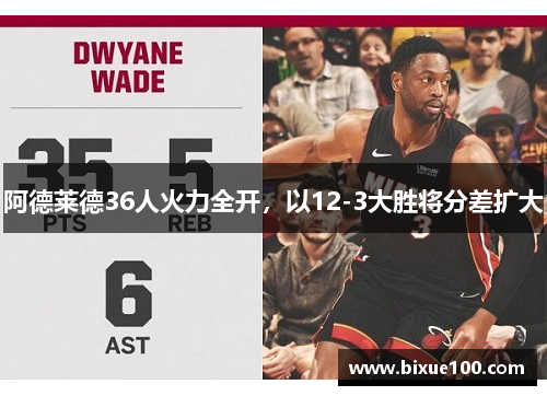 阿德莱德36人火力全开，以12-3大胜将分差扩大